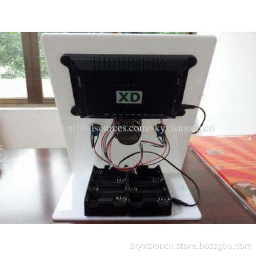Battery-operated digital photo frame with low current, customized shapes, different feature button